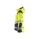 Veste de travail haute-visibilité hiver respirant femme - Blaklader - 4456 - Jaune fluo/Marine