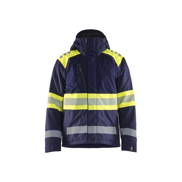 Veste de travail haute-visibilité hiver de chantier - Blaklader - 4480 - Marine/Jaune fluo