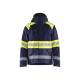 Veste de travail haute-visibilité hiver de chantier - Blaklader - 4480 - Marine/Jaune fluo