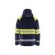 Veste de travail haute-visibilité hiver de chantier - Blaklader - 4480 - Marine/Jaune fluo