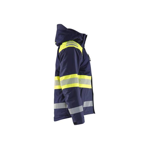 Veste de travail haute-visibilité hiver de chantier - Blaklader - 4480 - Marine/Jaune fluo