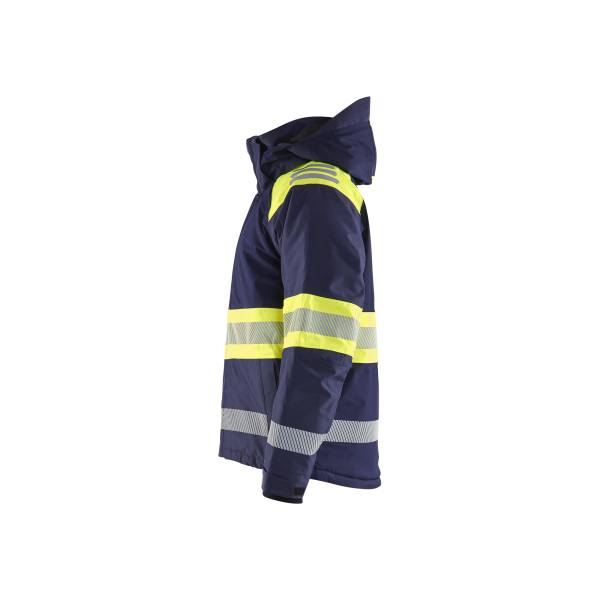 Veste de travail haute-visibilité hiver de chantier - Blaklader - 4480 - Marine/Jaune fluo