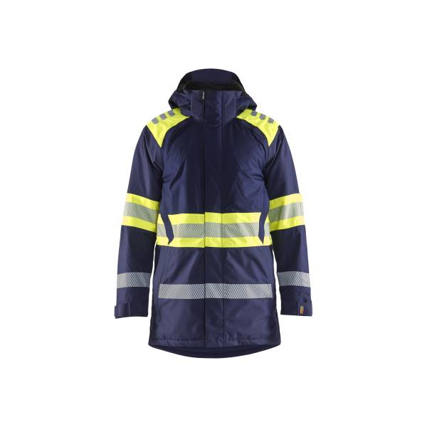 Parka de travail haute-visibilité imperméable hiver - Blaklader - 4485 - Marine/Jaune fluo