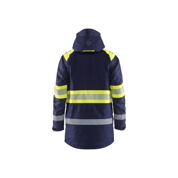 Parka de travail haute-visibilité imperméable hiver - Blaklader - 4485 - Marine/Jaune fluo