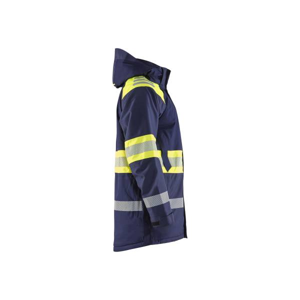 Parka de travail haute-visibilité imperméable hiver - Blaklader - 4485 - Marine/Jaune fluo