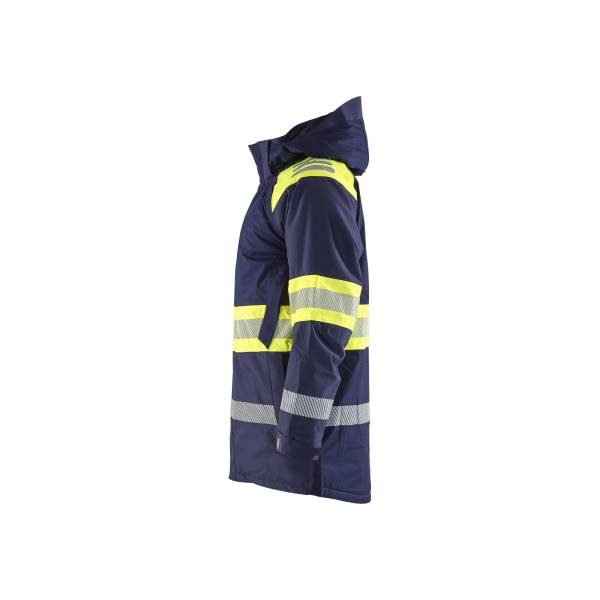 Parka de travail haute-visibilité imperméable hiver - Blaklader - 4485 - Marine/Jaune fluo
