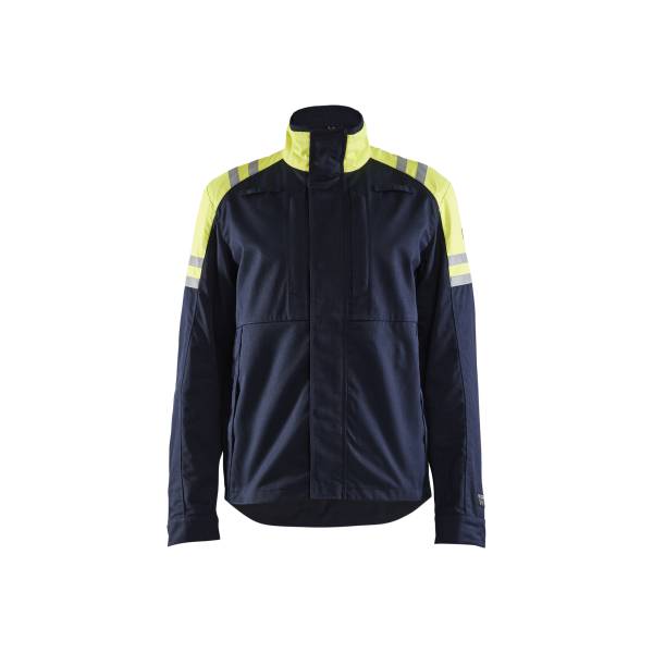 Veste de travail retardant flamme ATEX MULTINORMES INHERENT Steel Cotonpoly - Blaklader - 4505 - Marine/Jaune fluo