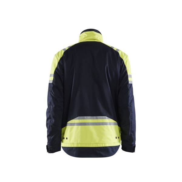 Veste de travail retardant flamme ATEX MULTINORMES INHERENT Steel Cotonpoly - Blaklader - 4505 - Marine/Jaune fluo