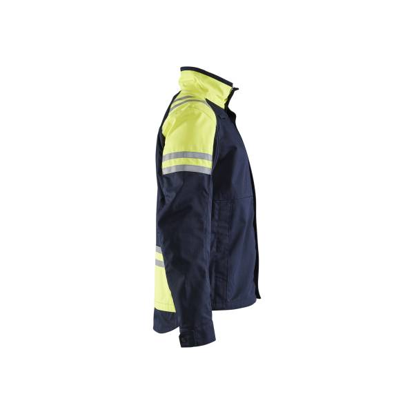 Veste de travail retardant flamme ATEX MULTINORMES INHERENT Steel Cotonpoly - Blaklader - 4505 - Marine/Jaune fluo