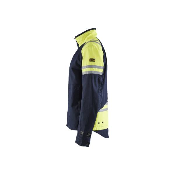 Veste de travail retardant flamme ATEX MULTINORMES INHERENT Steel Cotonpoly - Blaklader - 4505 - Marine/Jaune fluo