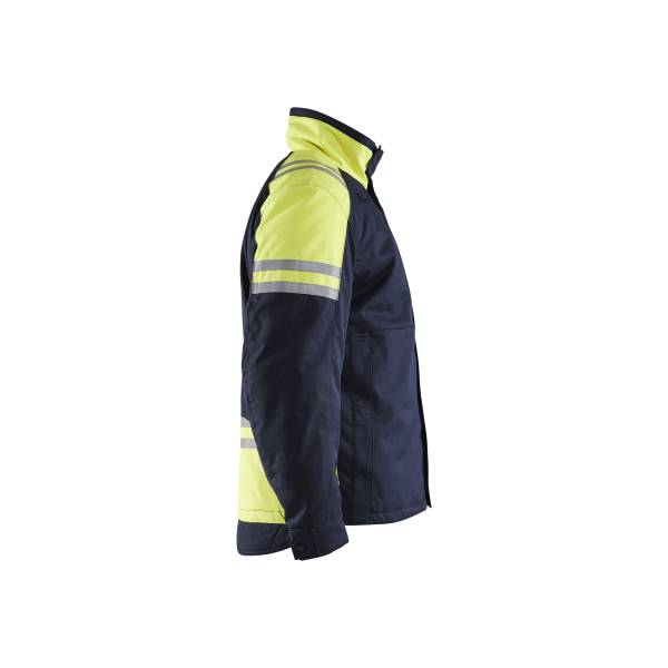 Veste de chantier ATEX MULTINORMES INHERENT hiver Steel - Blaklader - 4515 - Marine/Jaune fluo