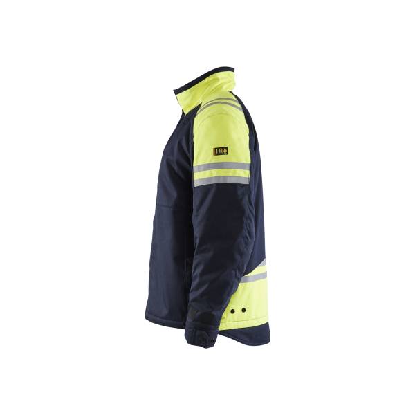 Veste de chantier ATEX MULTINORMES INHERENT hiver Steel - Blaklader - 4515 - Marine/Jaune fluo