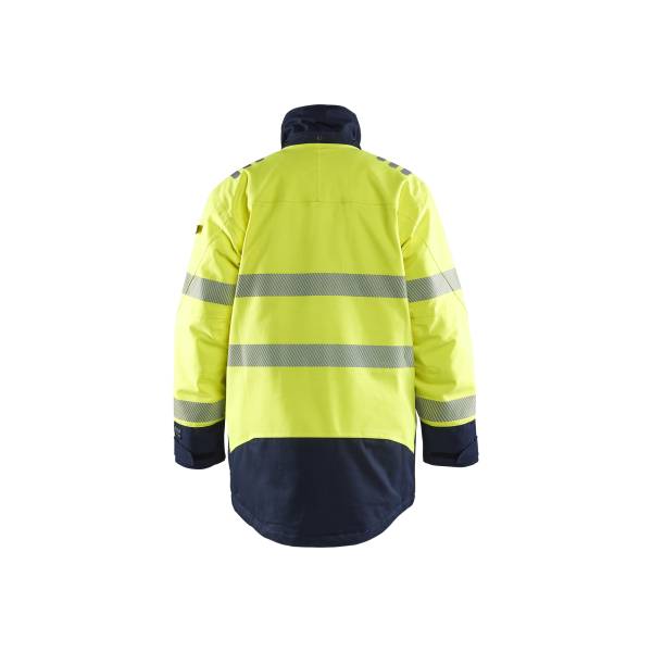Parka de travail ignifugée haute-visibilité hiver ATEX MULTINORMES - Blaklader - 4527 - Jaune fluo/Marine