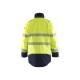Parka de travail ignifugée haute-visibilité hiver ATEX MULTINORMES - Blaklader - 4527 - Jaune fluo/Marine