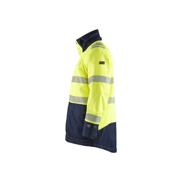 Parka de travail ignifugée haute-visibilité hiver ATEX MULTINORMES - Blaklader - 4527 - Jaune fluo/Marine