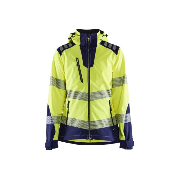 Veste softshell haute-visibilité femme - Blaklader - 4791 - Jaune fluo/Marine