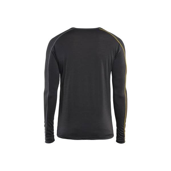 Sous-vêtement thermique haut Xlight mérinos extra mince - Blaklader - 4799 - Gris foncé/Jaune