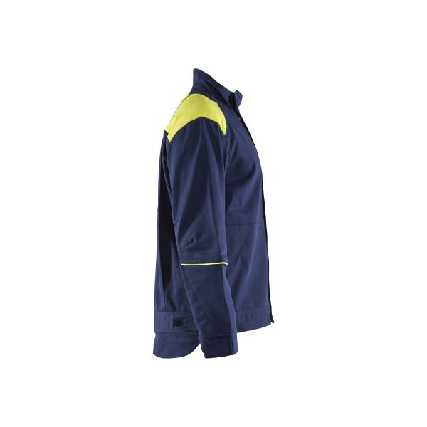 Veste de travail ignifugée ATEX Multinormes haute-visibilité - Blaklader - 4801 - Marine/Jaune fluo