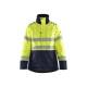 Veste ignifugée pluie haute-visibilité ATEX Multinormes hiver femme coton - Blaklader - 4917 - Jaune fluo/Marine