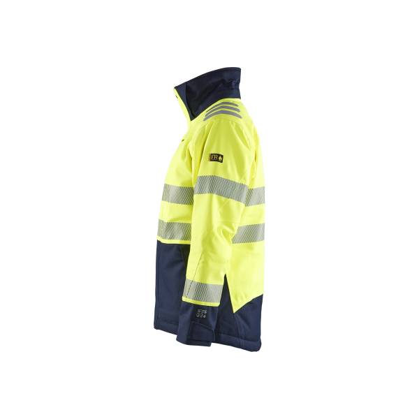 Veste ignifugée pluie haute-visibilité ATEX Multinormes hiver femme coton - Blaklader - 4917 - Jaune fluo/Marine