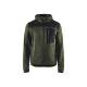 Veste softshell tricotée avec capuche - Blaklader - 4930 - Vert Kaki/Noir