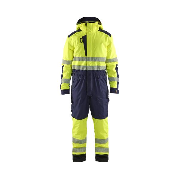 Combinaison de chantier imperméable haute-visibilité hiver - Blaklader - 6725 Jaune fluo/Marine