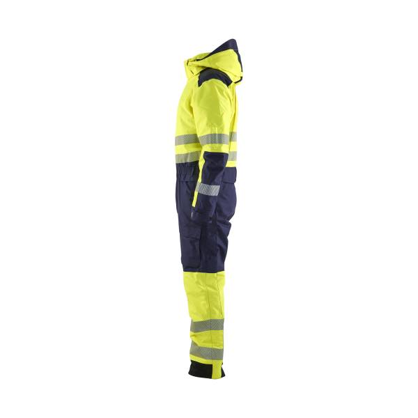 Combinaison de chantier imperméable haute-visibilité hiver - Blaklader - 6725 Jaune fluo/Marine