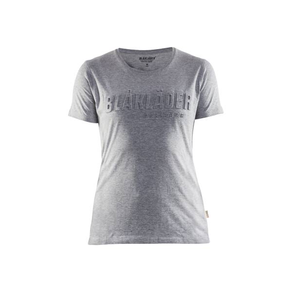 T-shirt de travail femme Imprimé 3D en coton - Blaklader - 3431 - Gris chiné