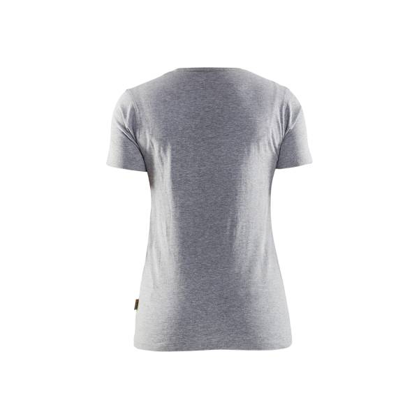 T-shirt de travail femme Imprimé 3D en coton - Blaklader - 3431 - Gris chiné