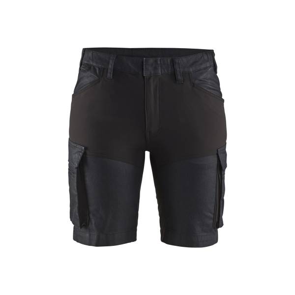 Short de travail stretch denim anti-rayures femme - Blaklader - 7137 - Marine/Noir