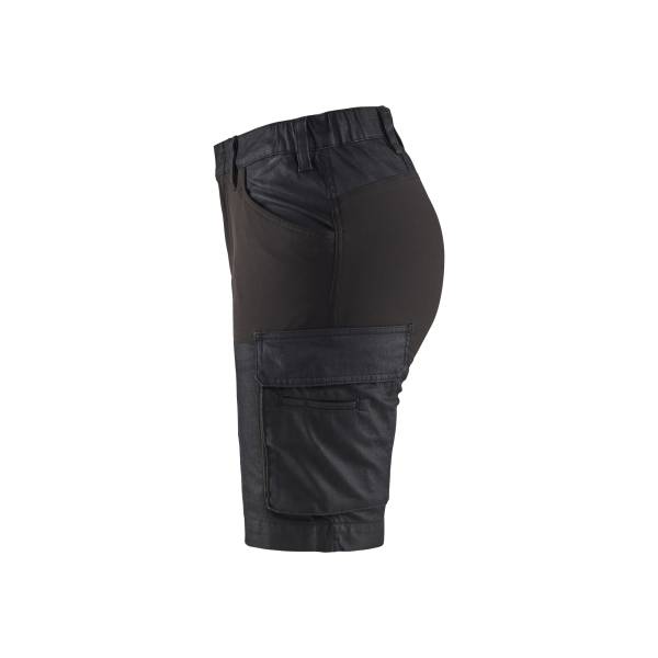 Short de travail stretch denim anti-rayures femme - Blaklader - 7137 - Marine/Noir