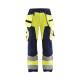 Pantalon de chantier haute-visibilité femme Polycoton - Blaklader - 7156 Jaune fluo/Marine