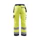 Pantalon de chantier haute-visibilité femme Polycoton - Blaklader - 7156 Jaune fluo/Marine