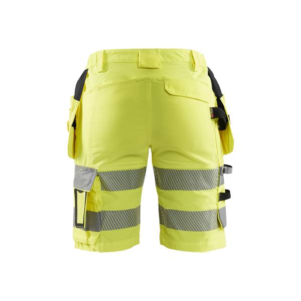Short de chantier haute-visibilité stretch femme - Blaklader - 7186 - Jaune fluo