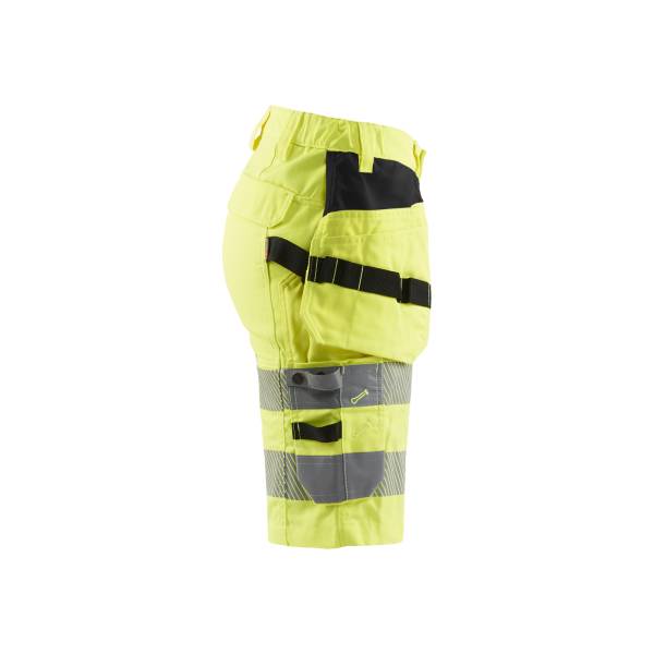 Short de chantier haute-visibilité stretch femme - Blaklader - 7186 - Jaune fluo