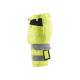 Short de chantier haute-visibilité stretch femme - Blaklader - 7186 - Jaune fluo