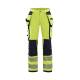 Pantalon de chantier haute-visibilité femme Cordura - Blaklader - 7197 Jaune fluo/Marine
