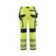Pantalon de chantier haute-visibilité femme Cordura - Blaklader - 7197 Jaune fluo/Marine