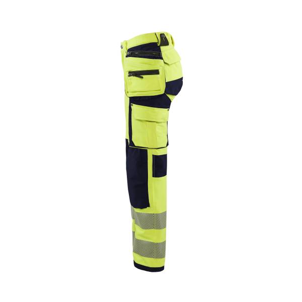 Pantalon de chantier haute-visibilité femme Cordura - Blaklader - 7197 Jaune fluo/Marine