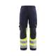 Pantalon de travail ATEX multinormes inhérent femme - Blaklader - 7188 Marine/Jaune fluo