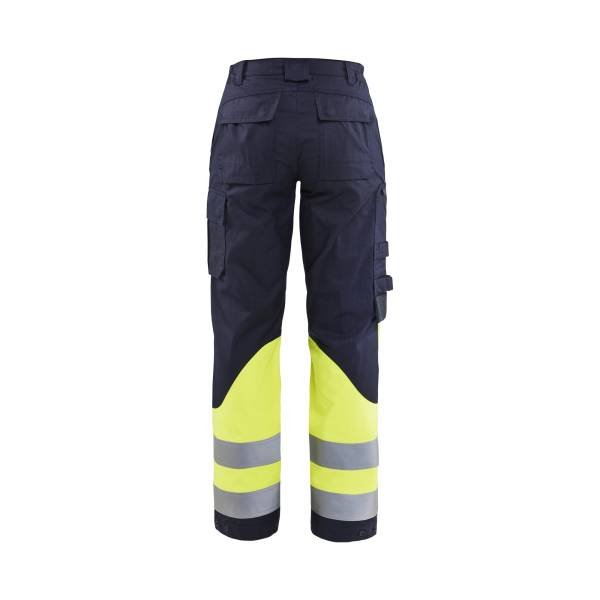 Pantalon de travail ATEX multinormes inhérent femme - Blaklader - 7188 Marine/Jaune fluo