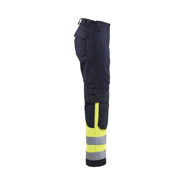 Pantalon de travail ATEX multinormes inhérent femme - Blaklader - 7188 Marine/Jaune fluo