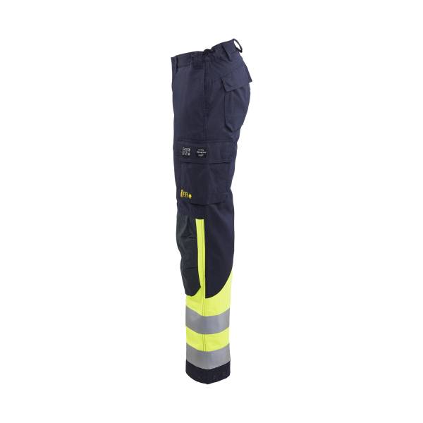 Pantalon de travail ATEX multinormes inhérent femme - Blaklader - 7188 Marine/Jaune fluo